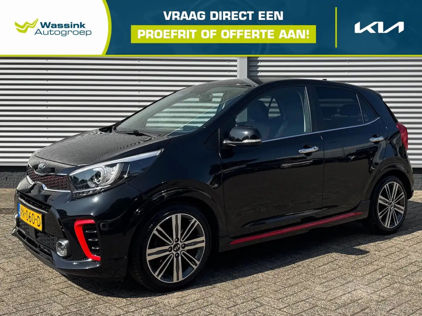 Kia Picanto 1.0 T-GDi 100pk 5-zits GT-Line | Stoel/Stuurverwar Zwart - 1