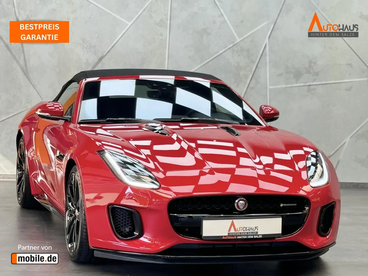 Jaguar F-Type R-Dynamic 2.0 TwinTurbo|KAM|SHZG|BLACK Rood - 1