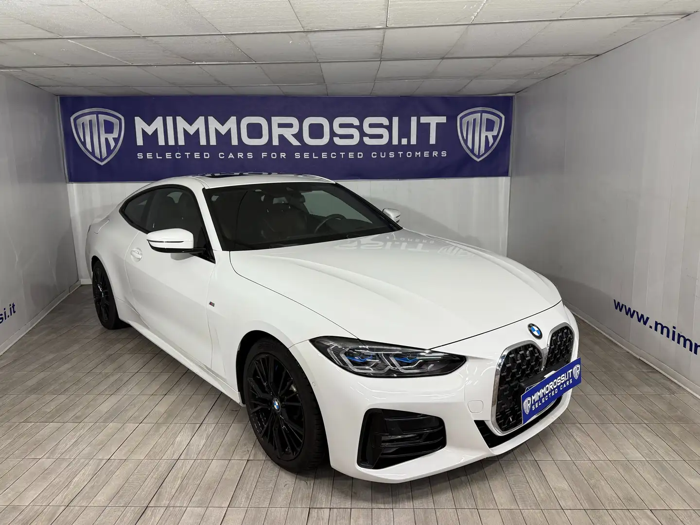 BMW 420 d Coupe Ibrid Msport auto Uniproprietario Bianco - 1