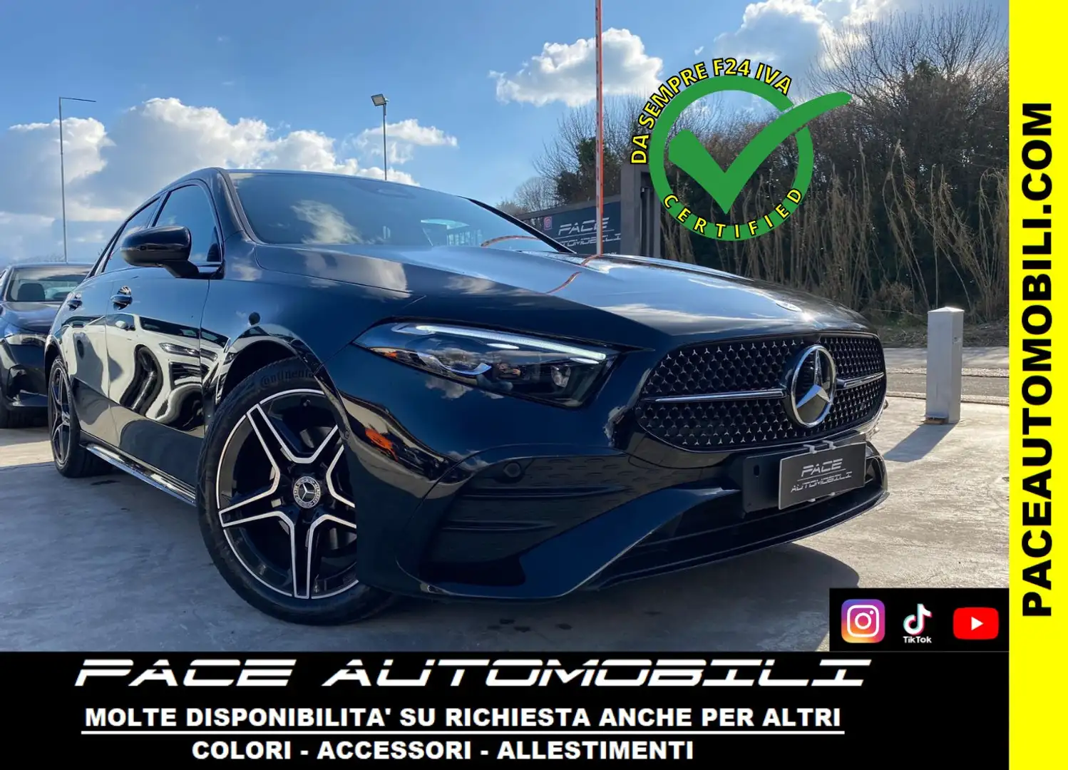 Mercedes-Benz A 180 D AMG PREMIUM NIGHT PACK KAMERA KEYLESS CRUISE PDC Nero - 1