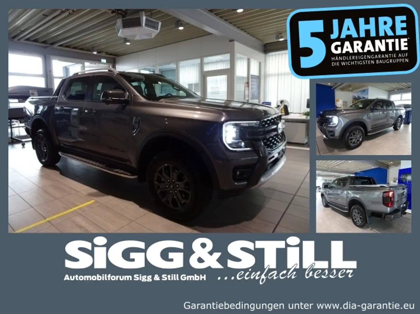 Ford Ranger Wildtrak 3.0 DoKa AWD AHK*NAV*ACC*360*B&O Grau - 1