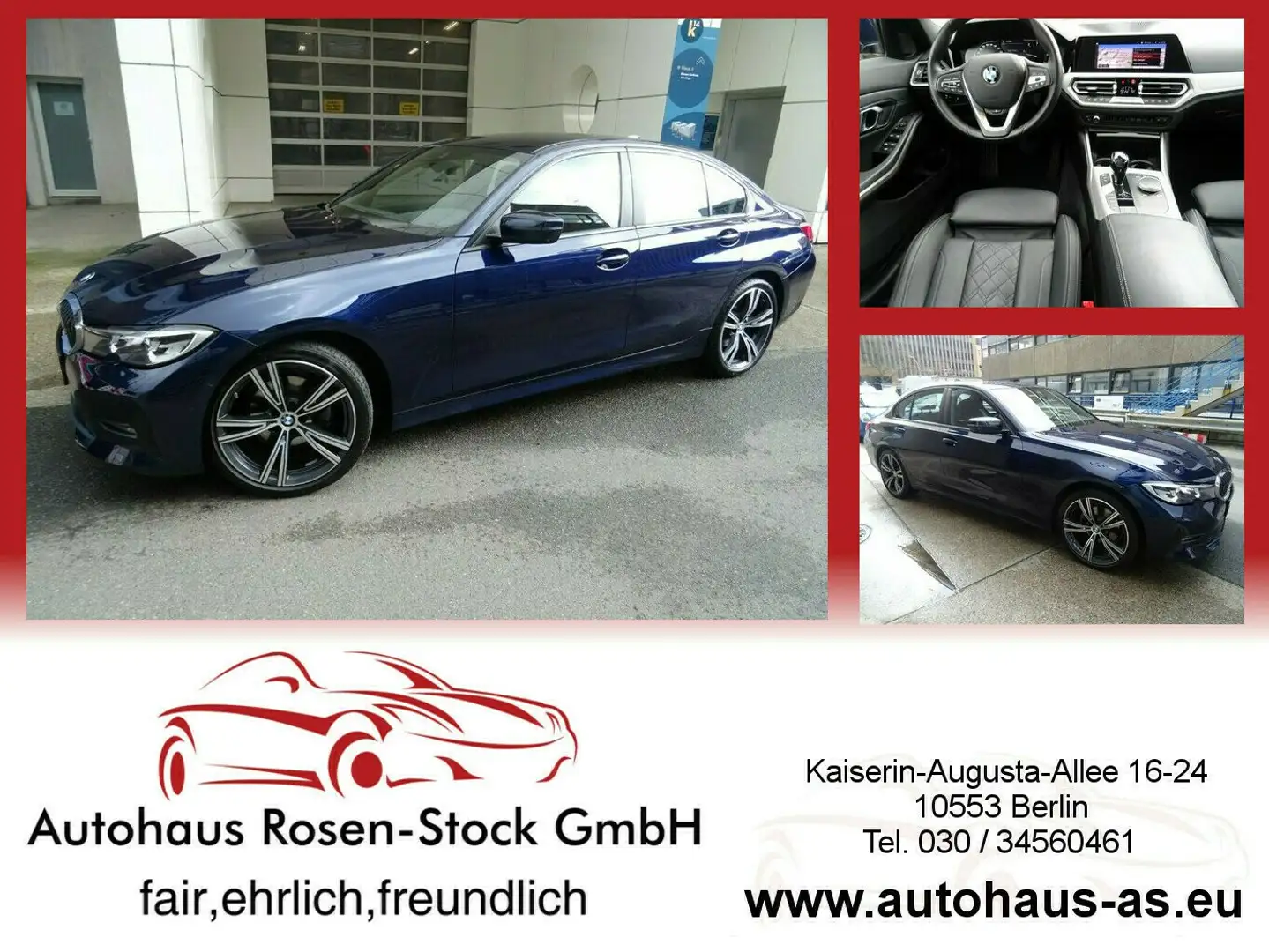 BMW 320 Hybrid/Diesel Autom,Advantage,Ledersports,ACC,360° plava - 1