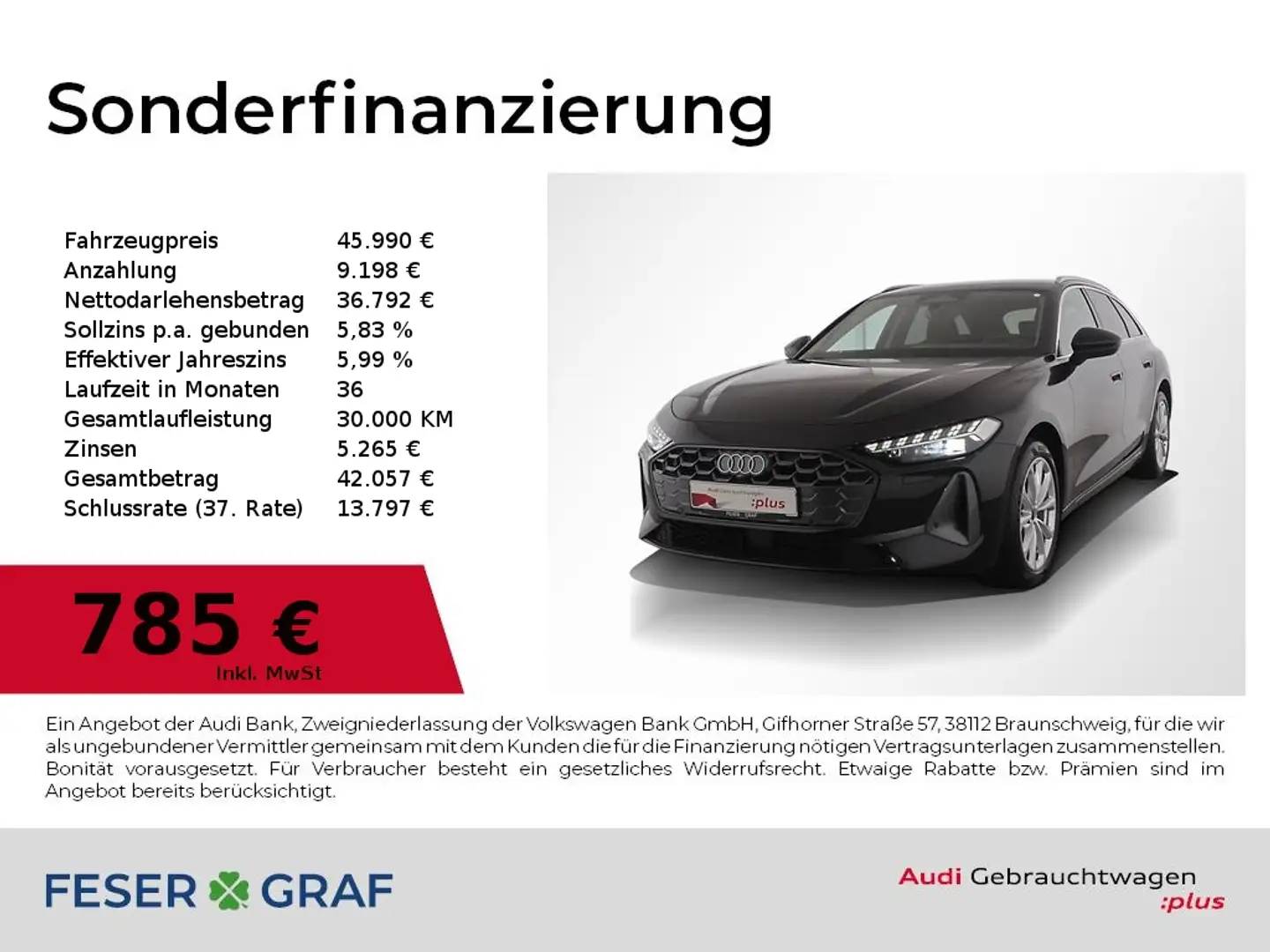 Audi A5 Avant TDI S tronic LED/Memory/Rückfahrkamera Schwarz - 1
