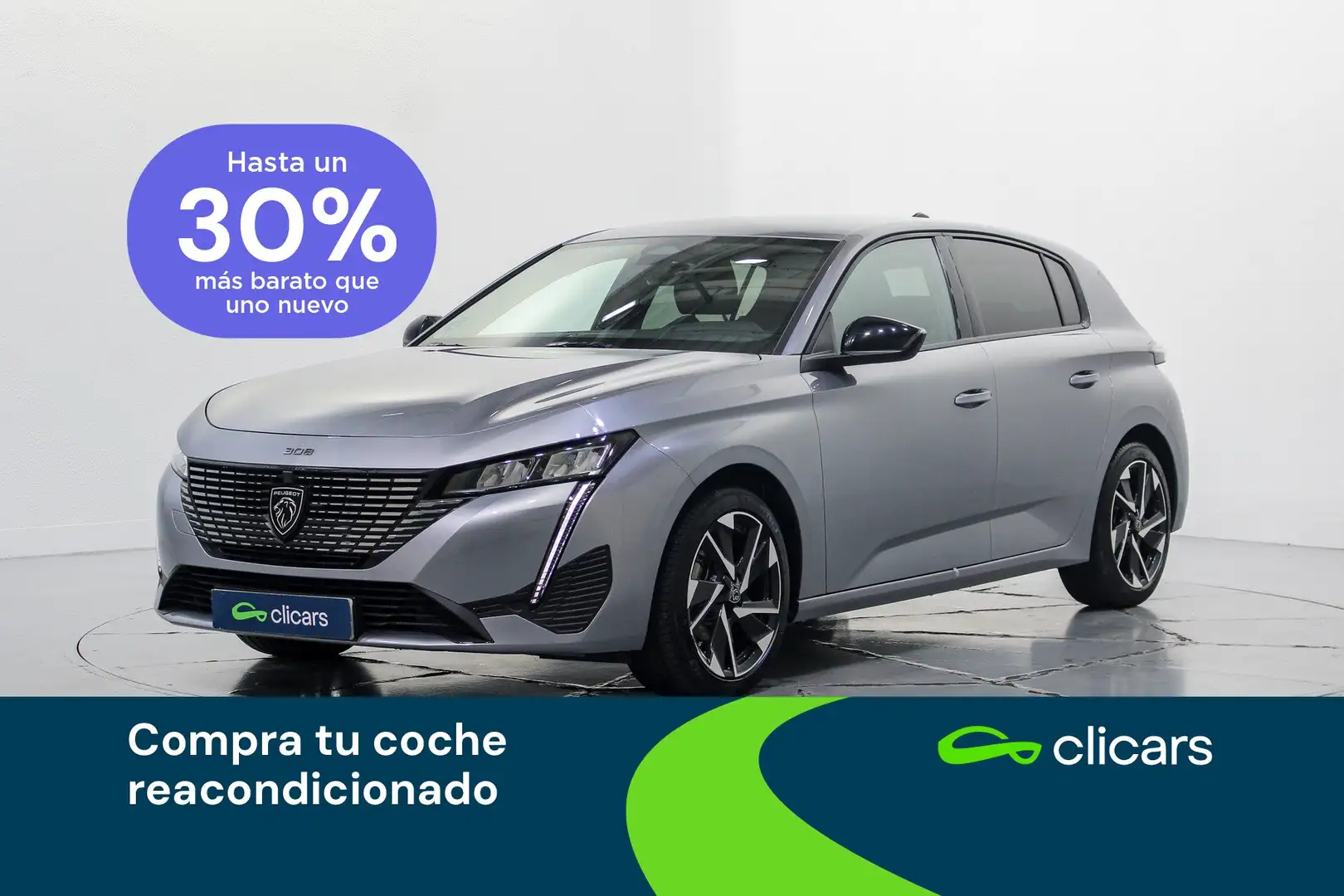 Peugeot 308 1.2 PureTech S&S Allure 130 Argent - 1