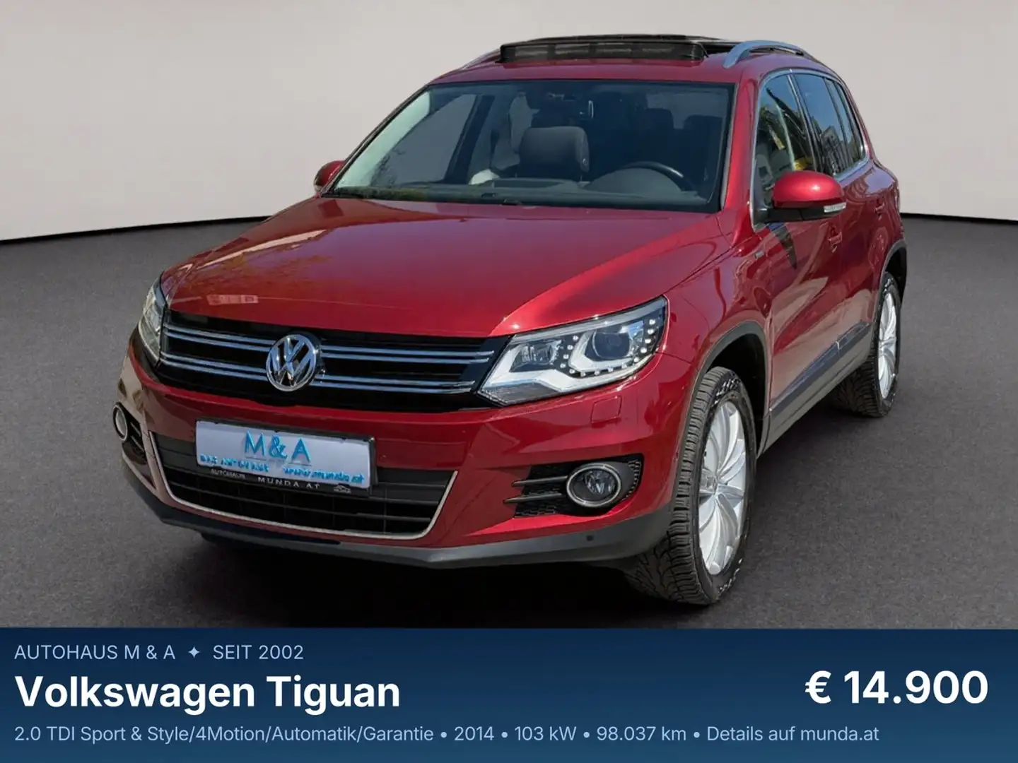 Volkswagen Tiguan 2.0 TDI Sport & Style/4Motion/Automatik/Garantie Rot - 1