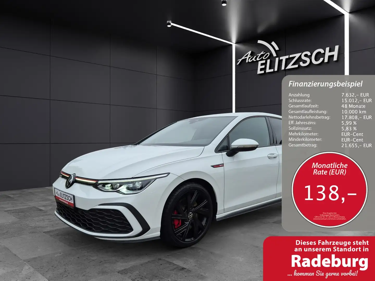 Volkswagen Golf VIII GTI TSI DSG LED+ ACC AHK SH PDC AppConnect... Weiß - 1