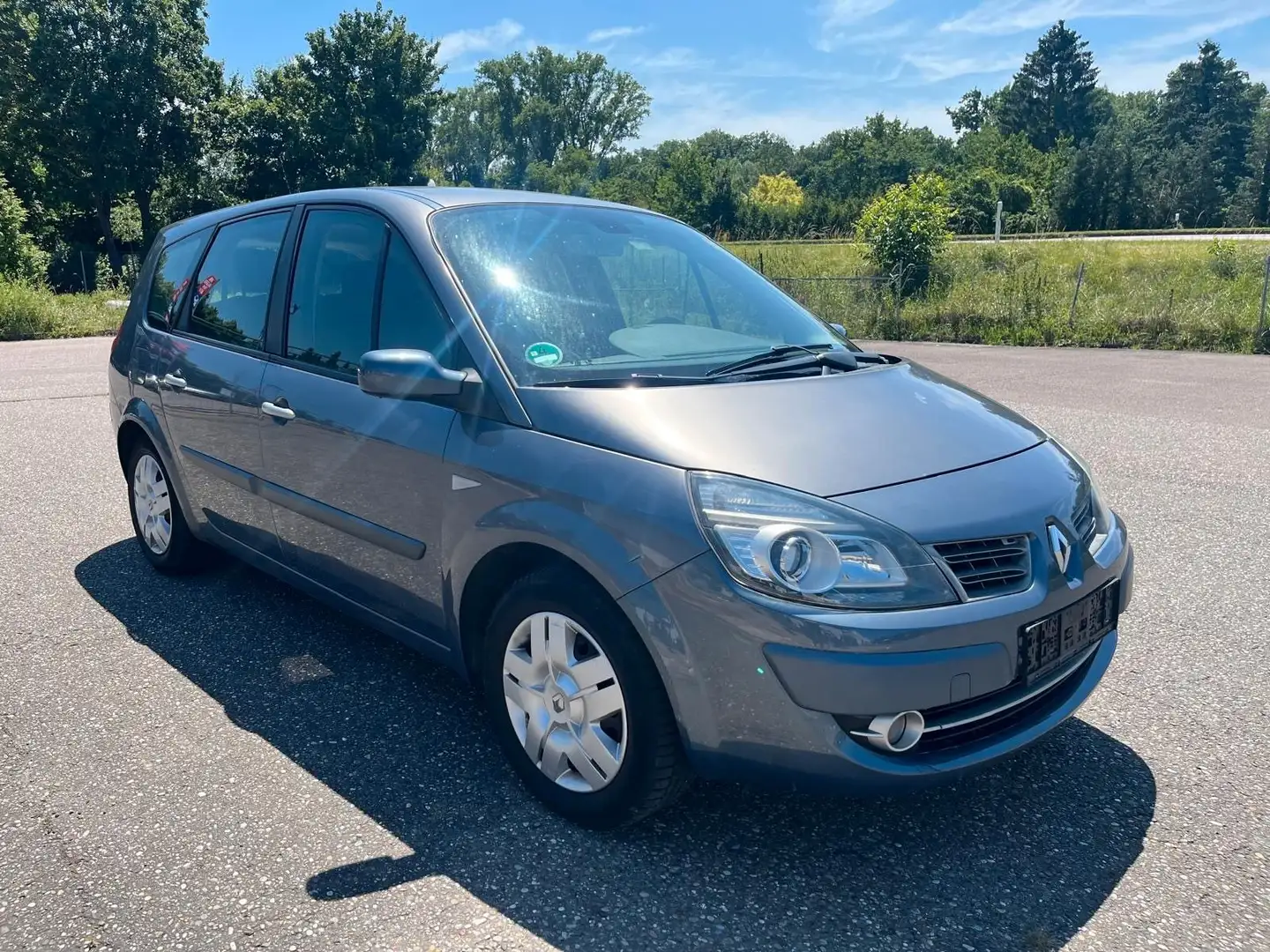 Renault Scenic II Grand Avantage 7Sitz Benzin Klima AHK Gris - 2