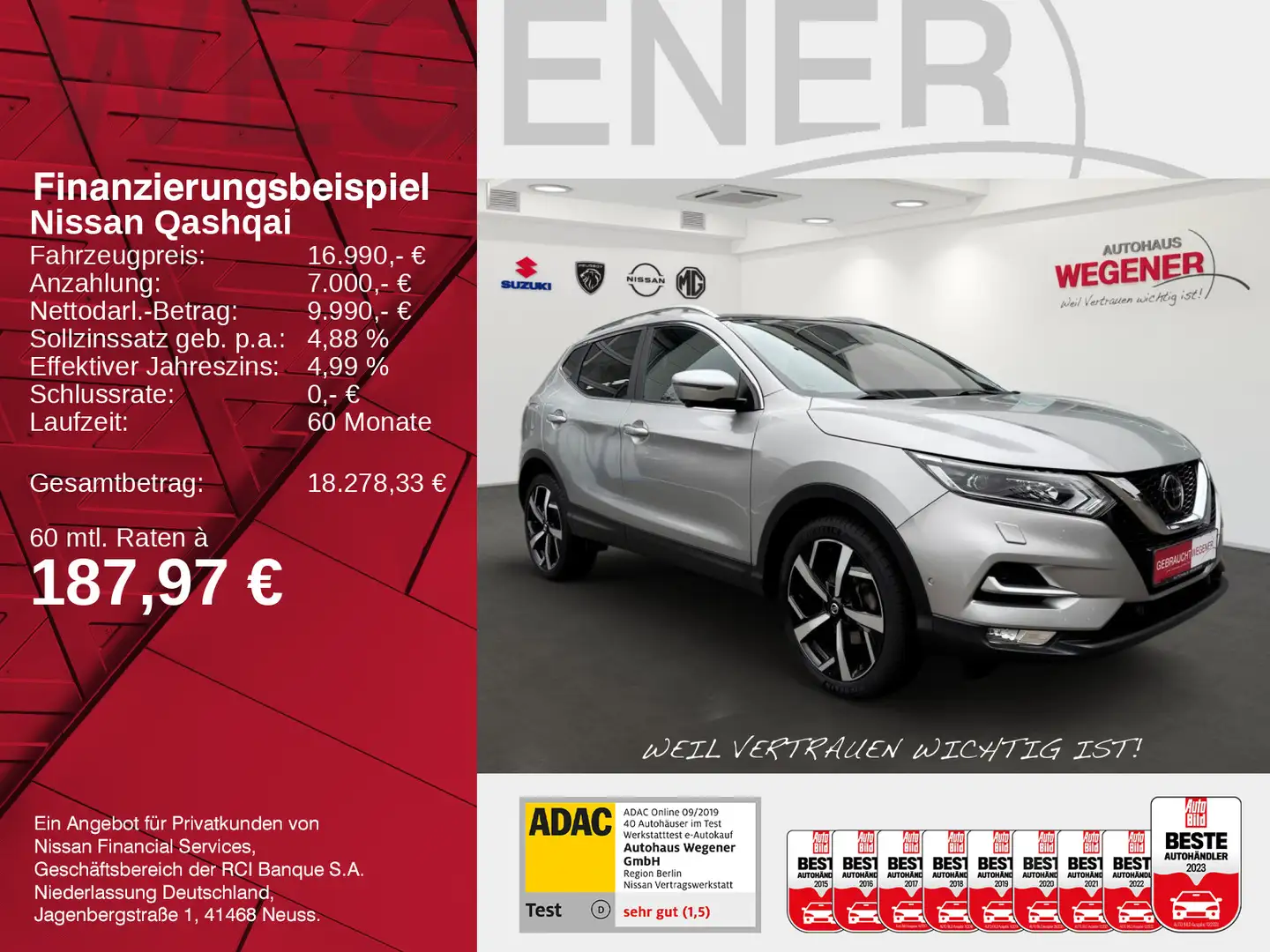 Nissan Qashqai QASHQAI 1.3 MT TEKNA+ 360 LEDER MEMORY LED SHZ Argent - 2