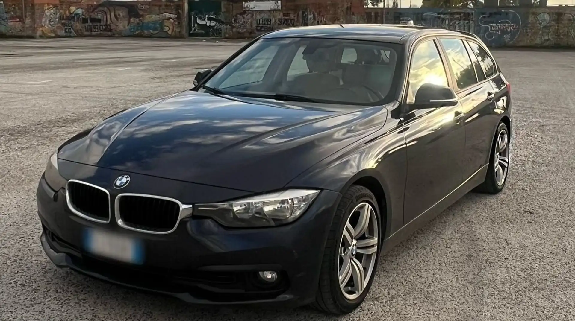 BMW 320 320d Touring eff.dynamics Business auto Blauw - 1