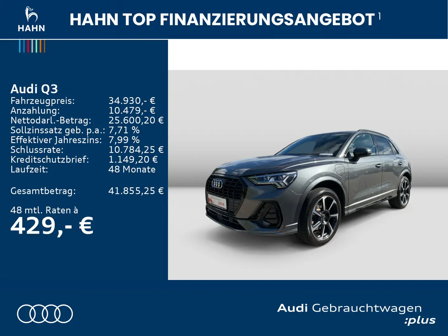Audi Q3 45TFSIe S-tronic S-line Matrix Navi AHK CAM Gris - 2