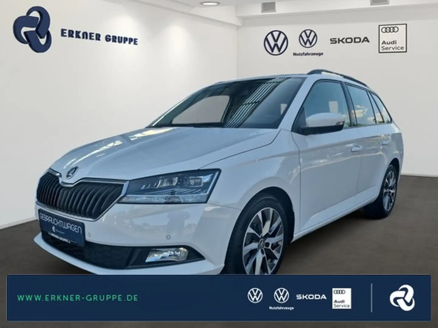 Skoda Fabia Combi Best of 1.0 TSI +LED+TEMPOMAT+NAVI+SITZHZ+++ Blanc - 1