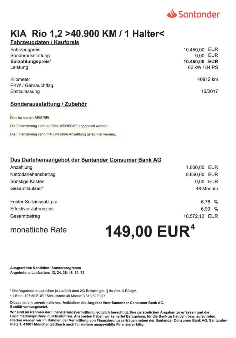 Kia Rio 1,2 Edition 40.900 KM / 1Halter/Klima Schwarz - 2