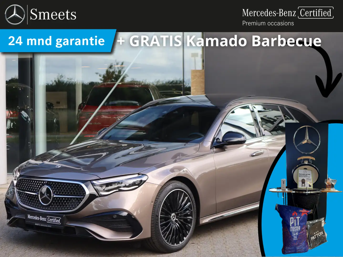 Mercedes-Benz E 300 Estate e AMG Line Marrón - 1