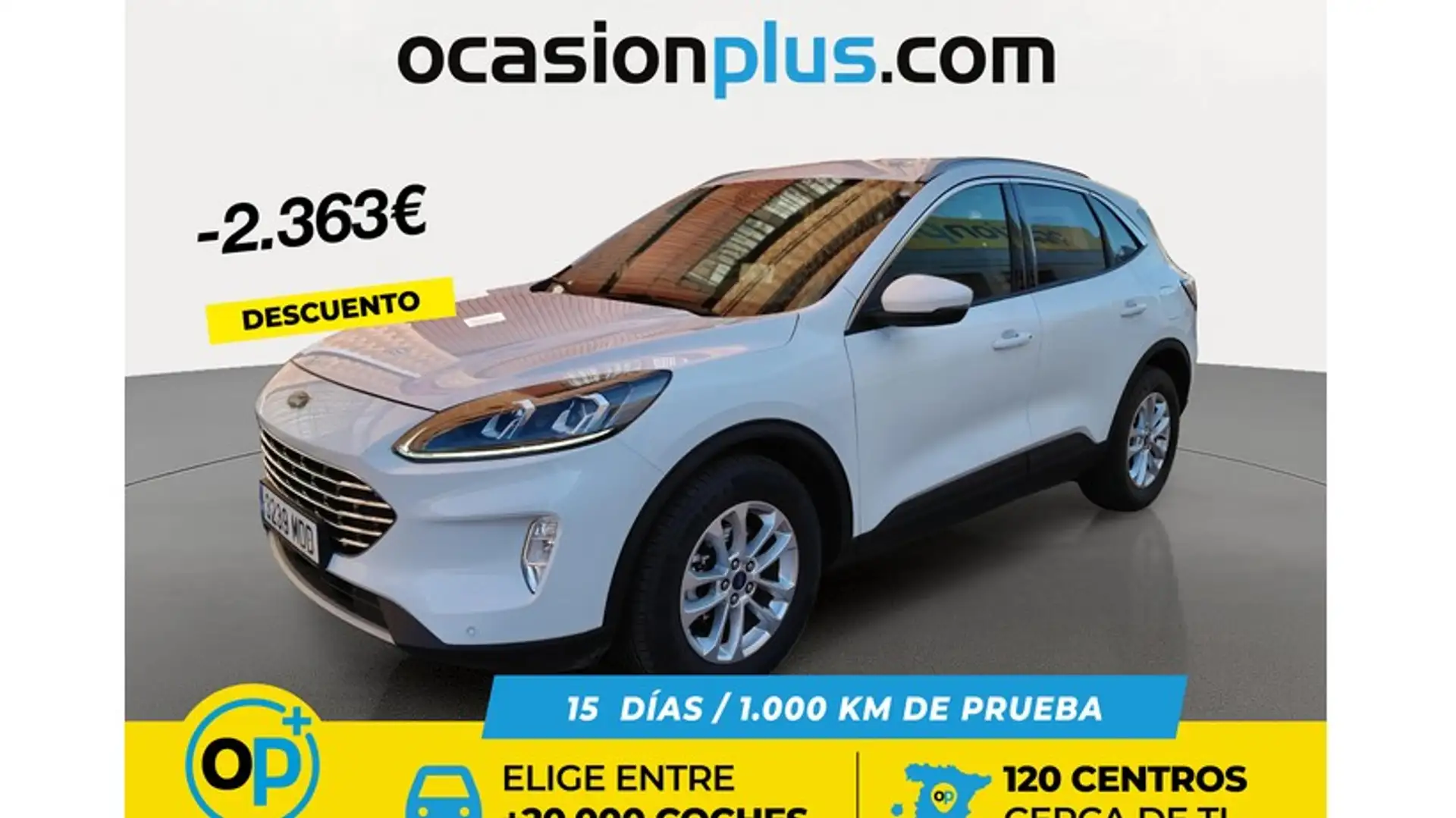 Ford Kuga 1.5 EcoBlue Titanium FWD 120 Aut. Blanc - 1