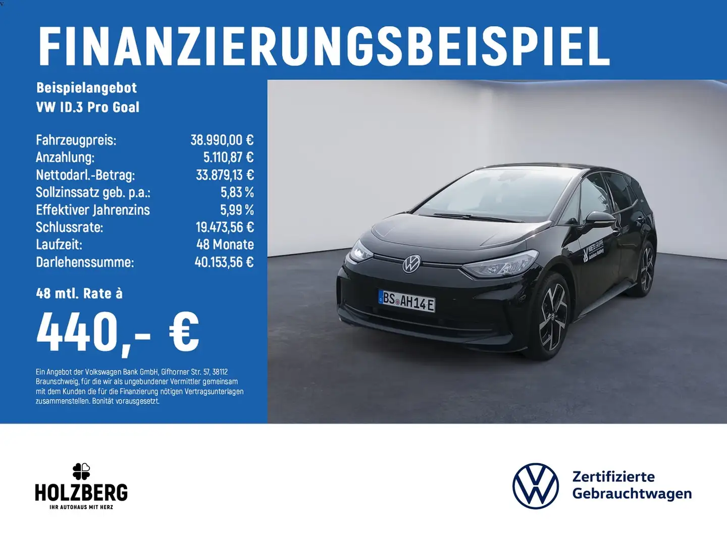 Volkswagen ID.3 Pro Goal H&K+NAVI+HEAD UP Schwarz - 2