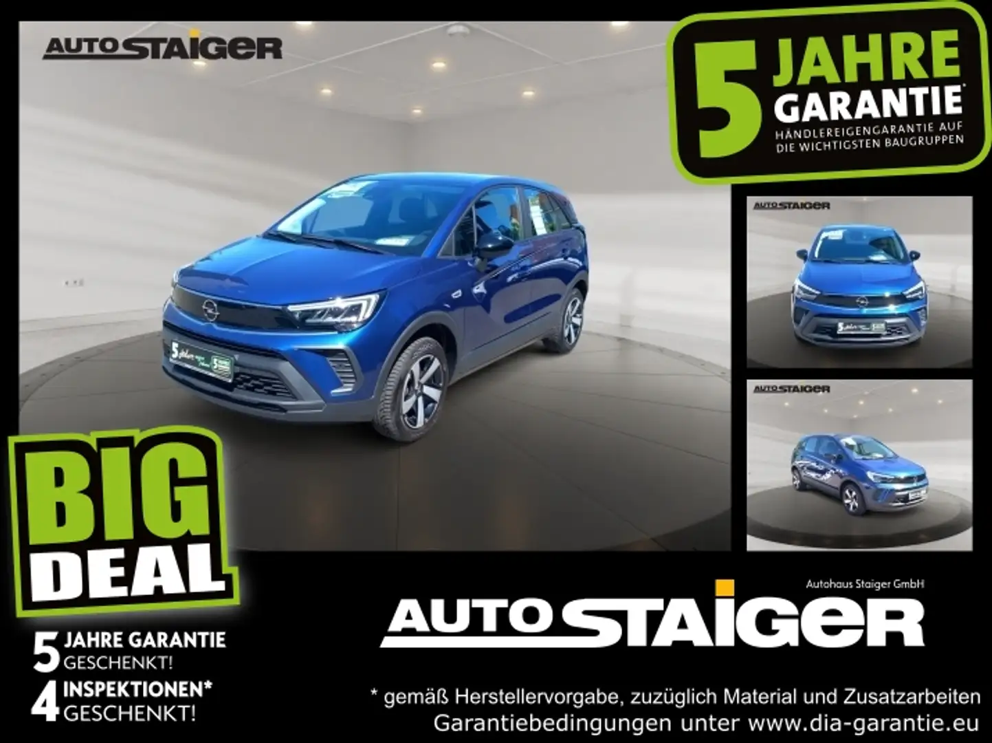 Opel Crossland 1.2 Turbo Edition Klima, PDC, SHZ Blu/Azzurro - 1
