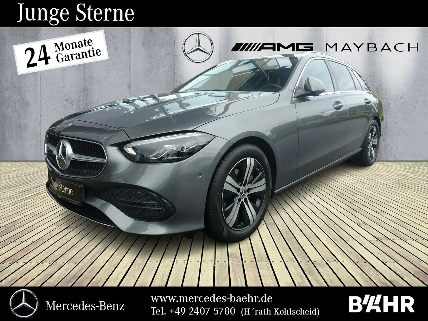 Mercedes-Benz C 180 C 180 T Avantgarde/MBUX-Navi/LED/AHK/RFK/LMR-17" Gris - 1