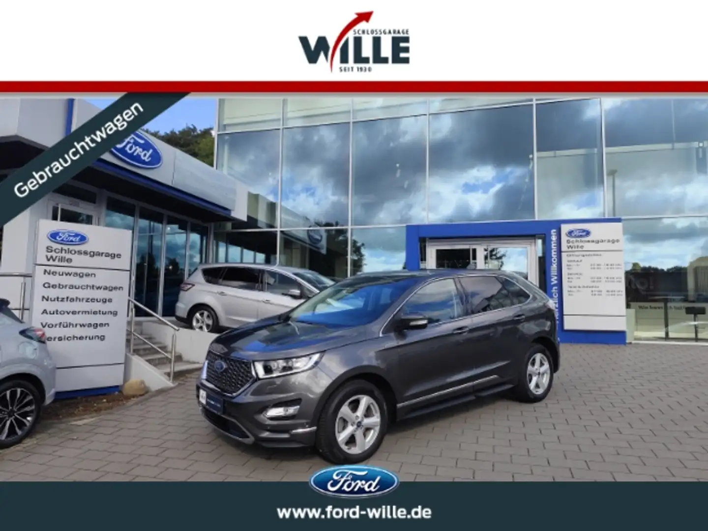 Ford Edge Vignale 4x4 Bi-Turbo Vollausstattung!! Grijs - 1