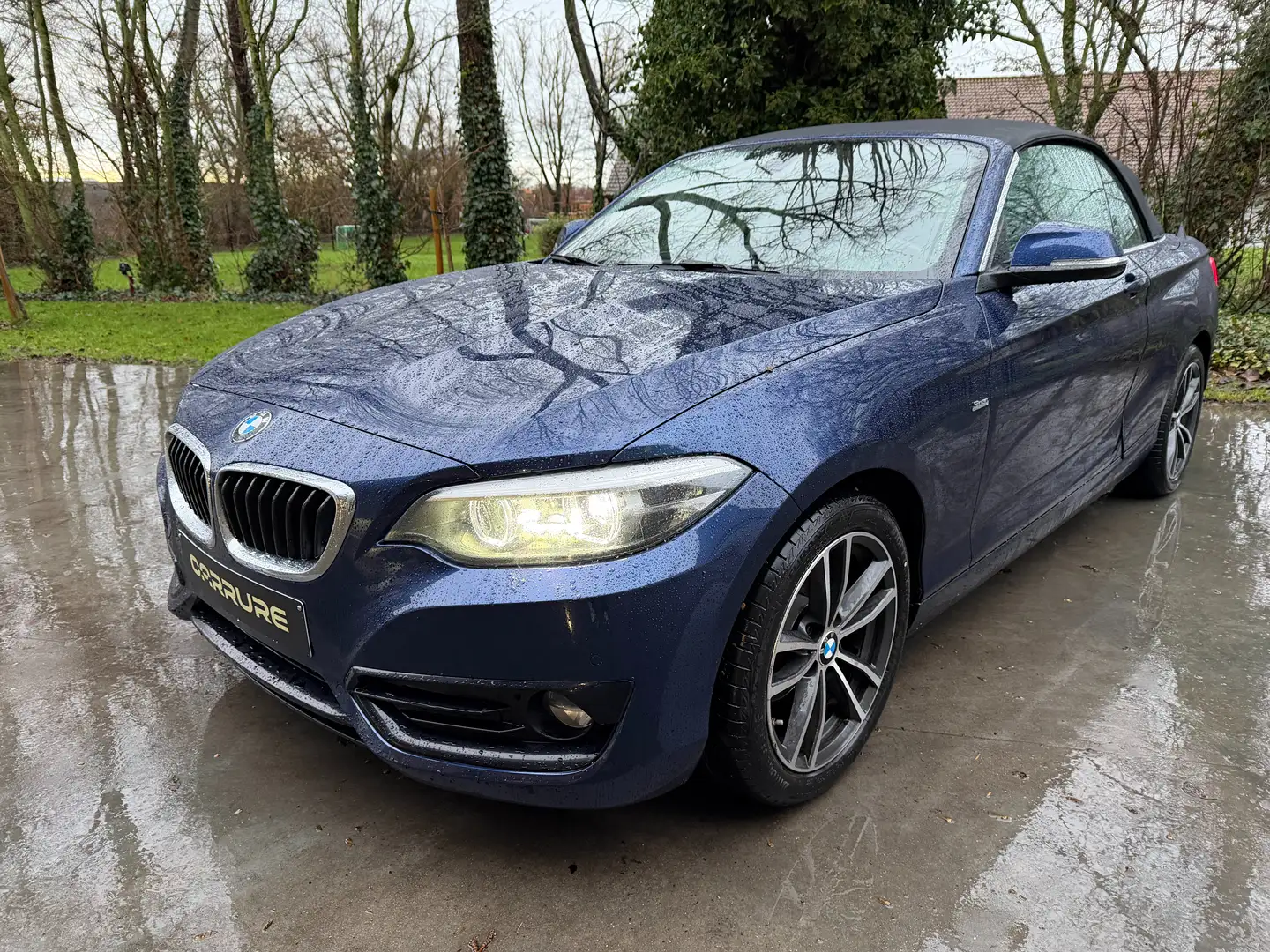 BMW 218 218i Cabrio Sport Line*PDC*CRUISE*ZETELVERWARMING Bleu - 1