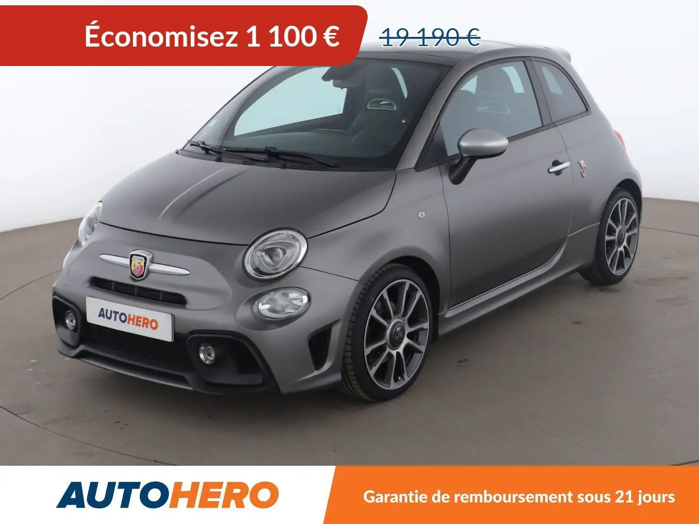 Abarth 500 1.4 Turbo T-Jet 595 Turismo MSQ Gris - 1