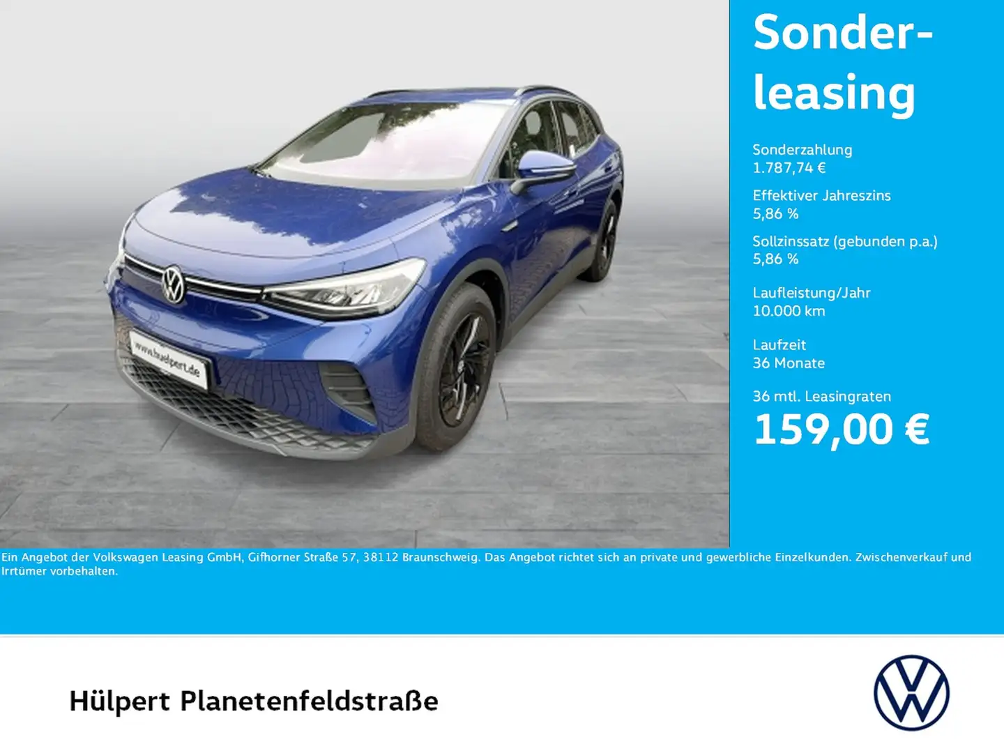 Volkswagen ID.4 Pure CITY ACC NAVI CARPLAY SITZHEIZUNG LED Bleu - 1