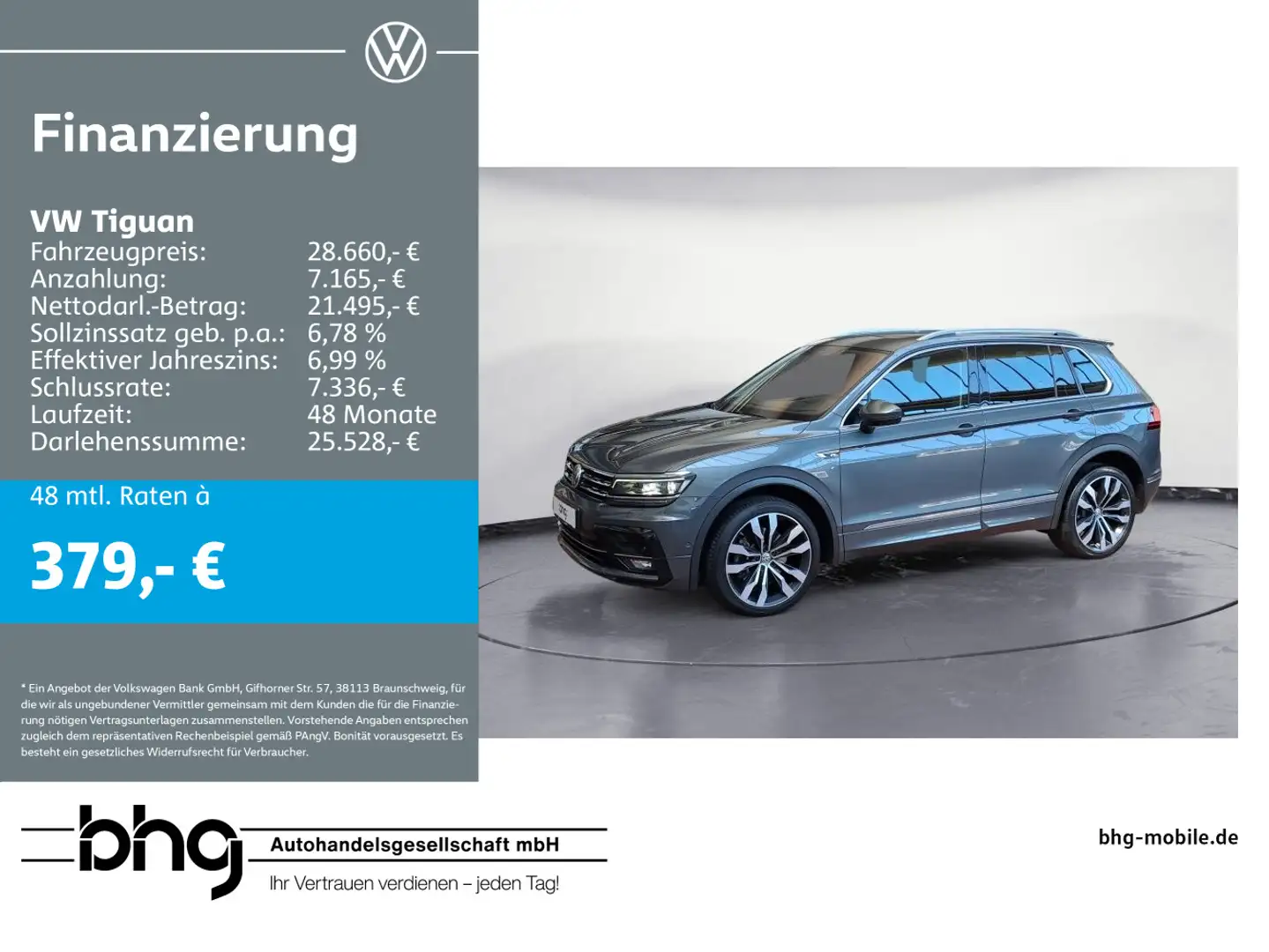 Volkswagen Tiguan 2.0 TSI Highline 4Motion DSG *PANO*HEAD-U Grau - 1