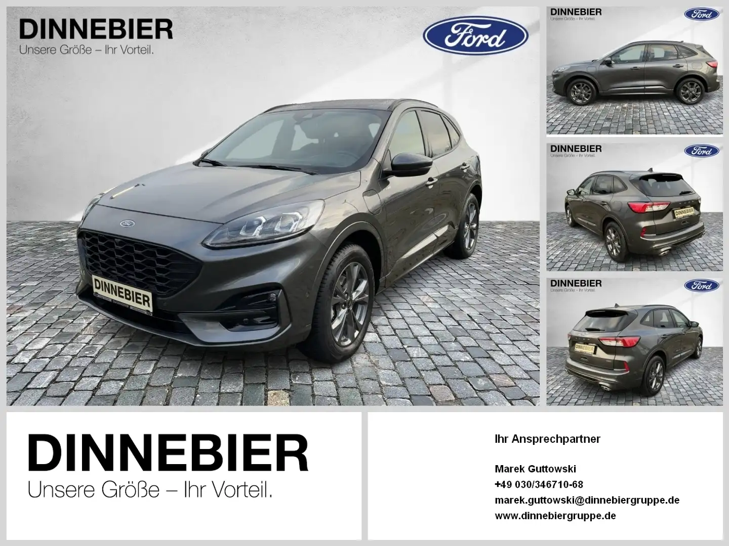 Ford Kuga ST-Line X. 2.5l PHEV *Head-up-Display* CAM Gris - 1