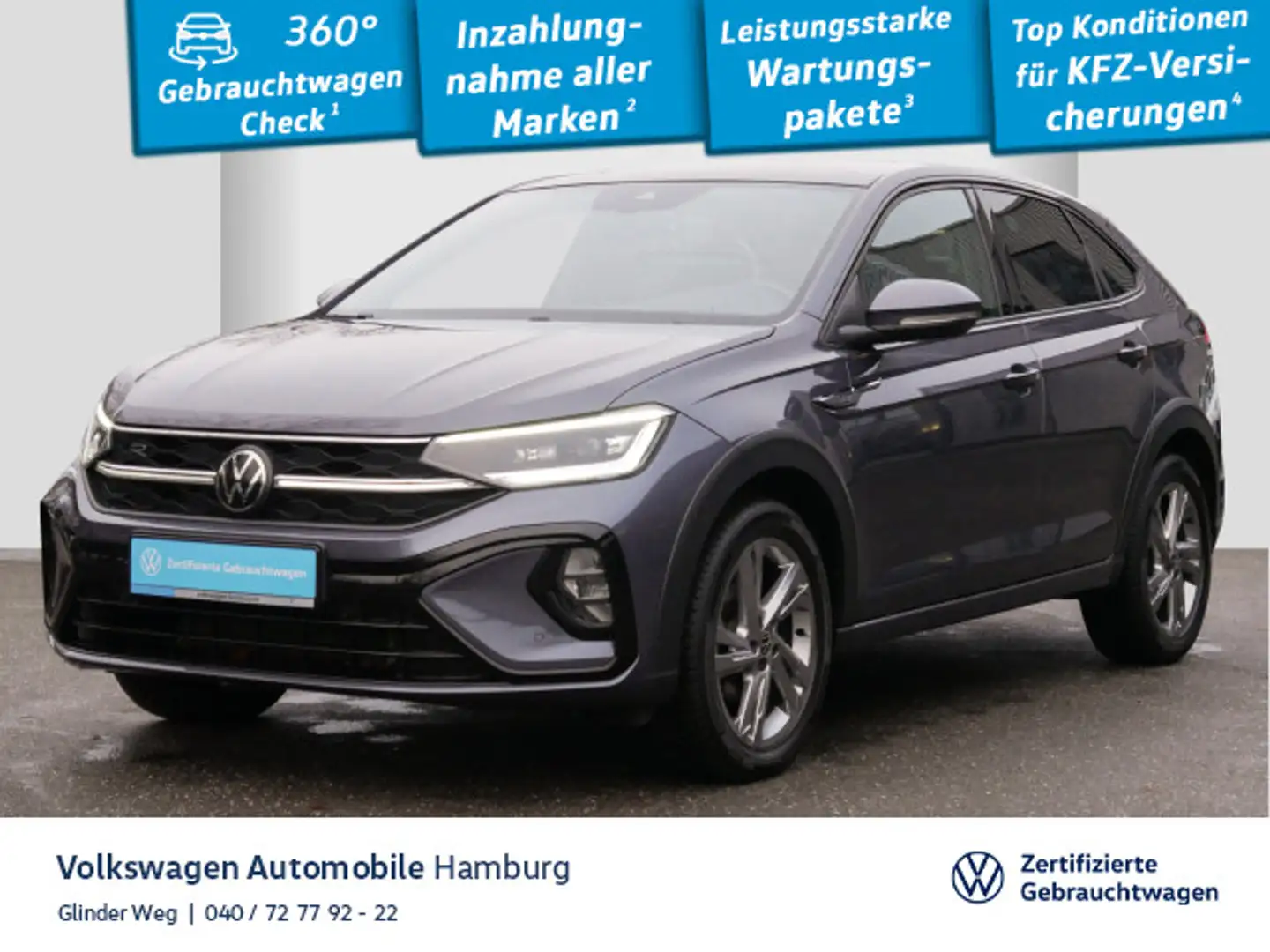 Volkswagen Taigo 1.0 TSI DSG R-Line Kamera Navi Pano Grau - 1