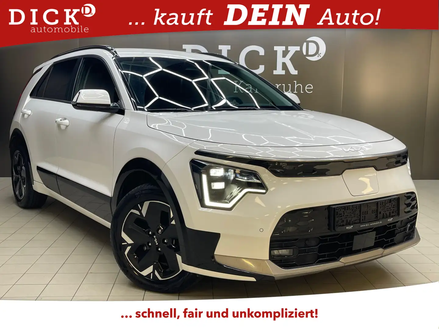 Kia e-Niro Spirit LEDER+NAVI+LED+SHZ+H&K+KAM+ACC+WP+ Weiß - 1