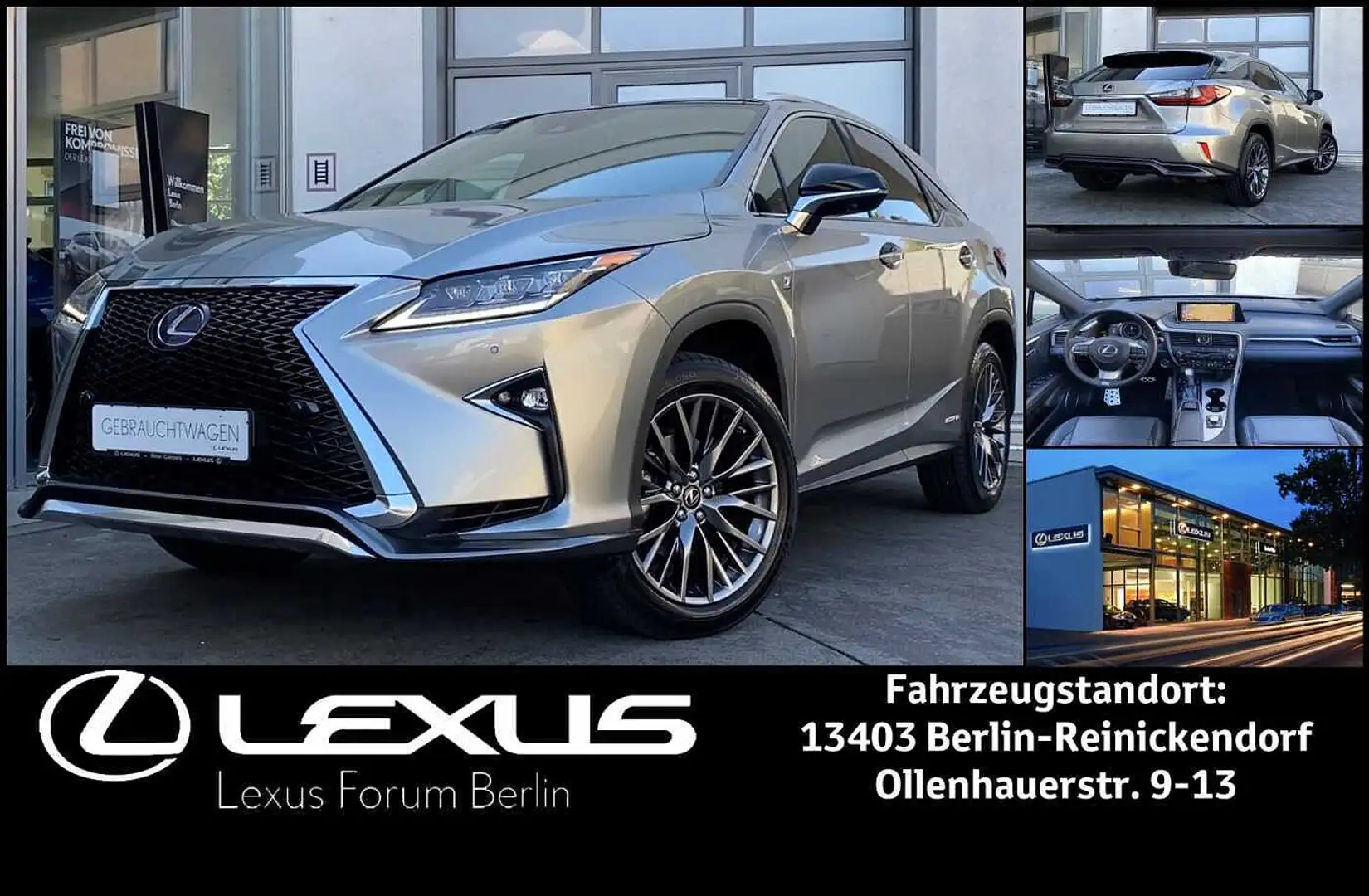 Lexus RX 450h RX450h F-Sport * 360 Kamera * Mark Levinson * Pano Srebrny - 1