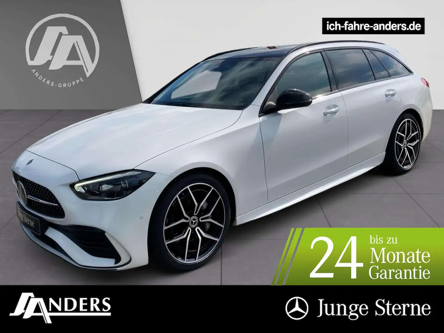 Mercedes-Benz C 300 d T AMG+H-Lenk+Pano+HUD+Distr+HUD+AHK+Bur. Bílá - 1