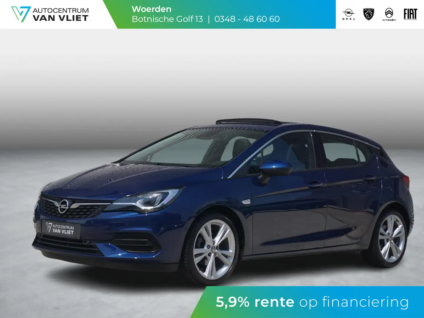 Opel Astra 1.2 Elegance Schuifkanteldak | AGR stoelen Bleu - 1