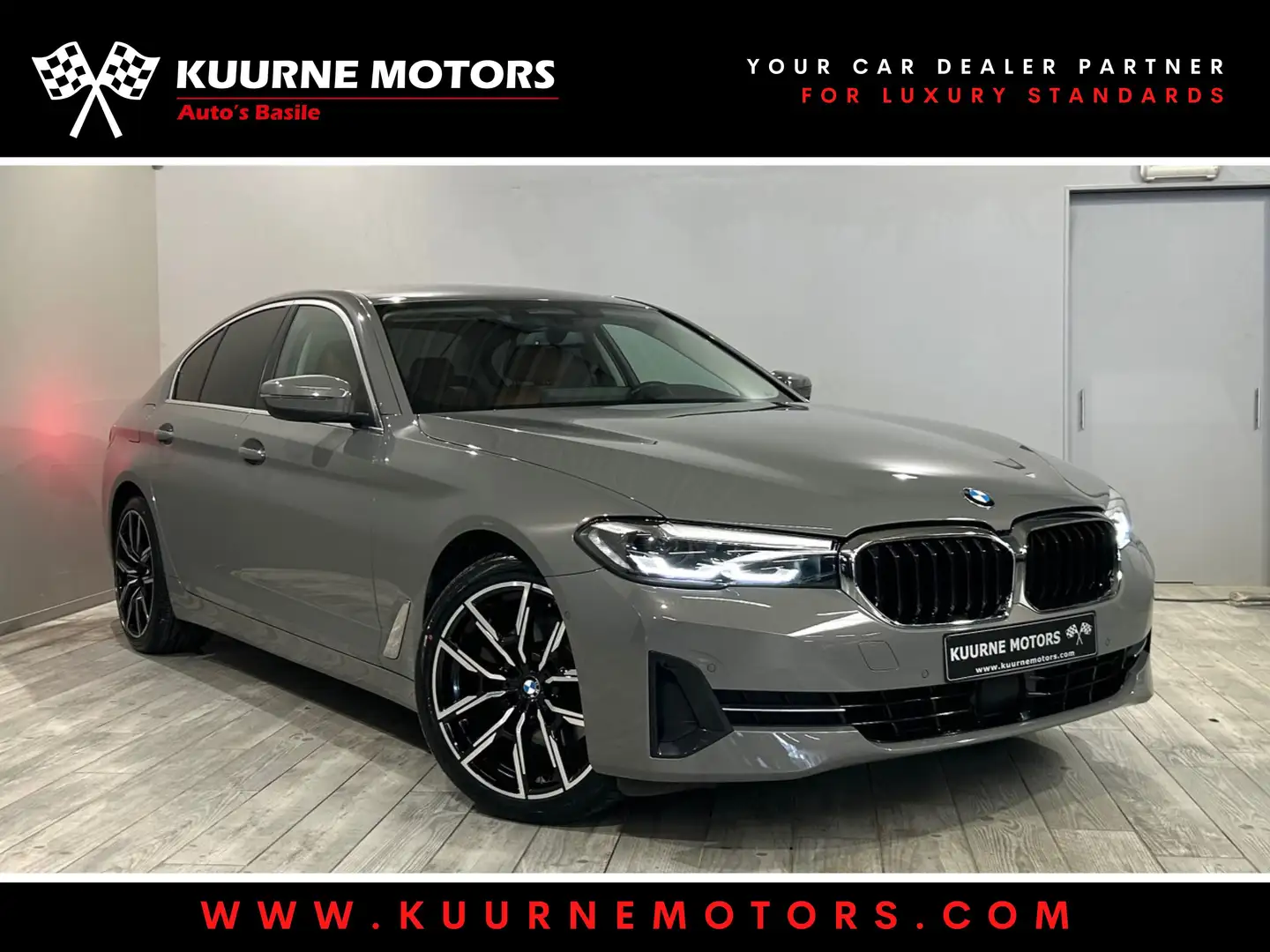 BMW 518 dA Berline Alu19"/Leder/Cam/Acc/Gps *1j garantie* Gris - 1