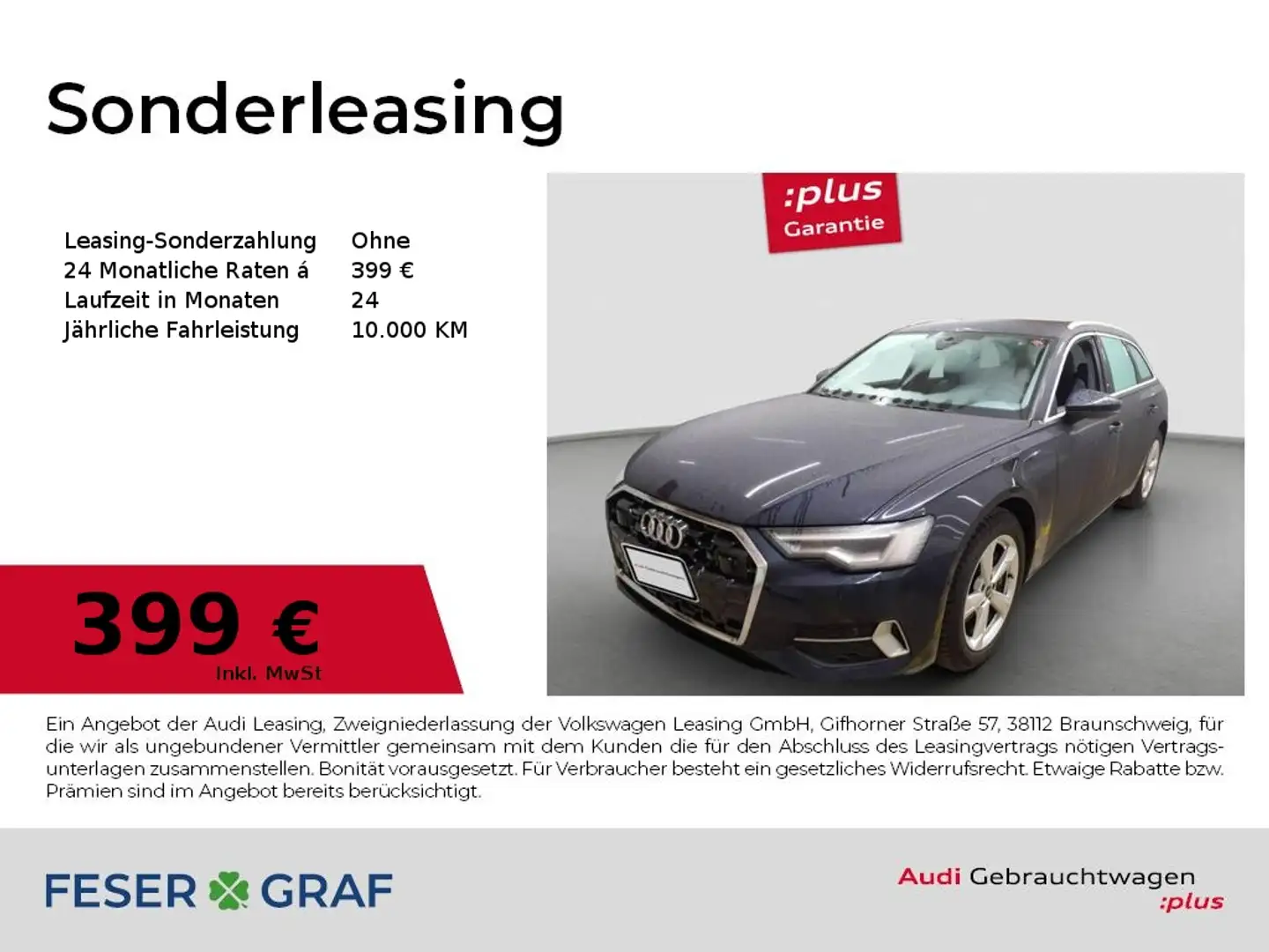 Audi A6 Avant 45TFSI qu./Matrix/Leder/Kamera/AHK/ACC/Memor Blau - 1