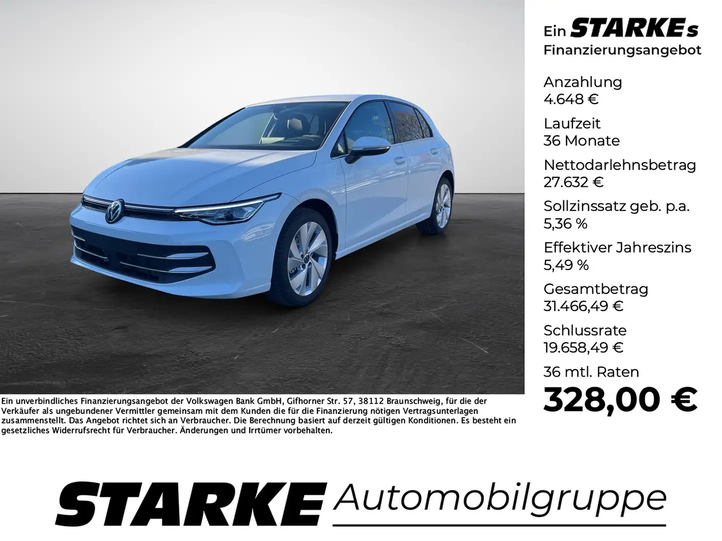 Volkswagen Golf 8 1.5 TSI Style Blanc - 1