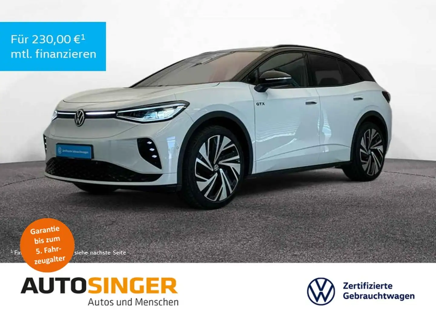 Volkswagen ID.4 GTX 4M *WÄRME*PANO*IQ-L*AHK*ACC*HdUp*21"* Weiß - 1