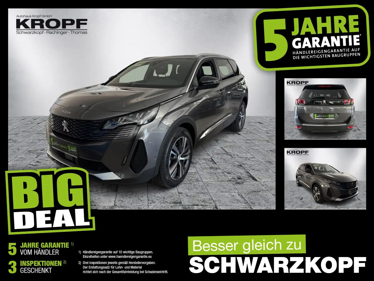 Peugeot 5008 1.5 BlueHDi Fin. ab 2,99% LED+Navi+SHZ+LM Grijs - 1