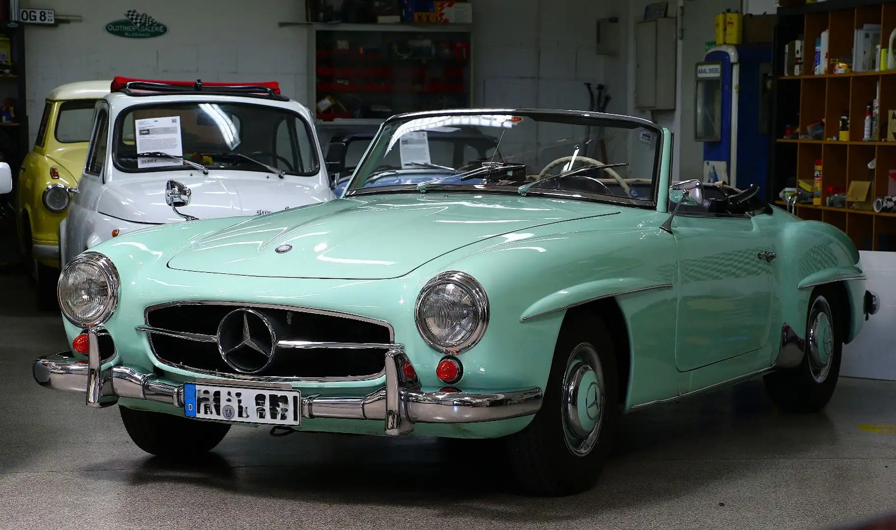 Mercedes-Benz 190 SL, W 121 B II Zelená - 1