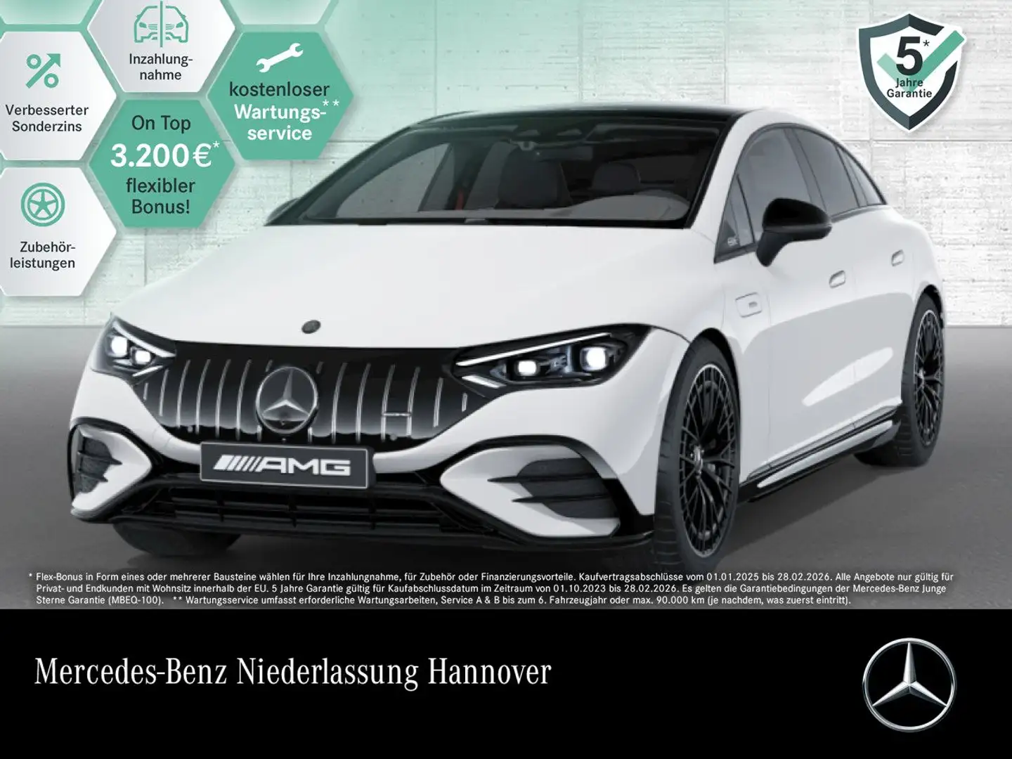 Mercedes-Benz EQE 43 AMG 4M Fahrass 360° Airmat Pano Burmester Weiß - 1