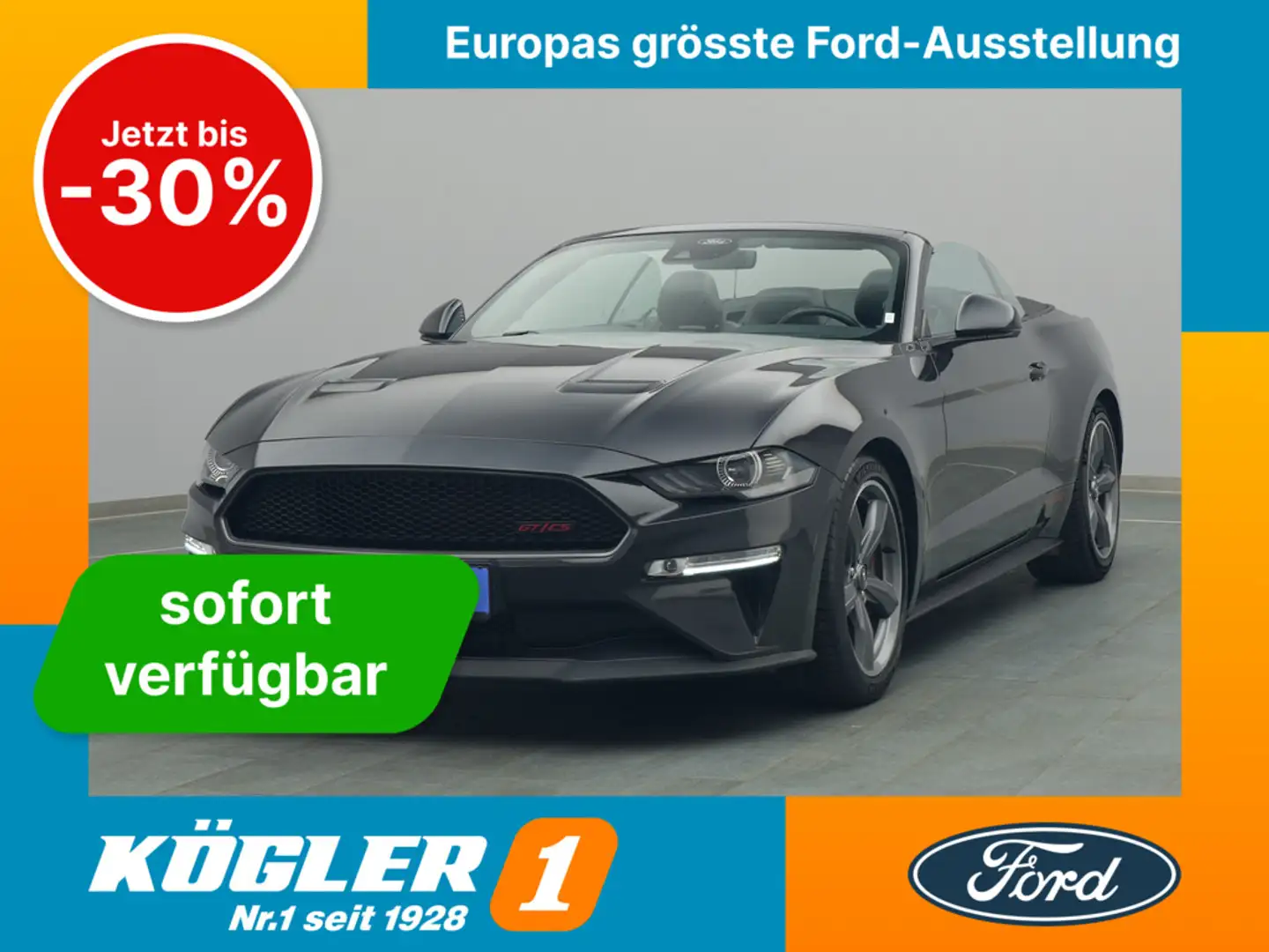 Ford Mustang GT Cabrio V8 California Special 449PS Szary - 1
