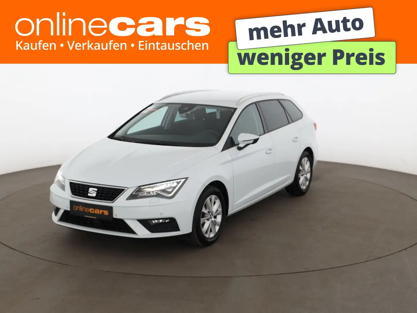SEAT Leon ST 1.6 TDI Aut LED RADAR NAVI SITZHZG R-CAM Weiß - 1
