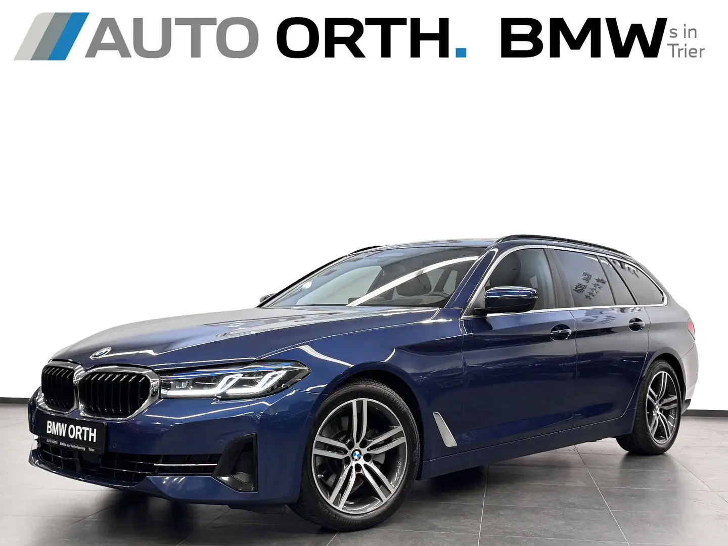 BMW 520 d Touring LC-PROF HUD PANO ACC LASER AHK h/k Blau - 1
