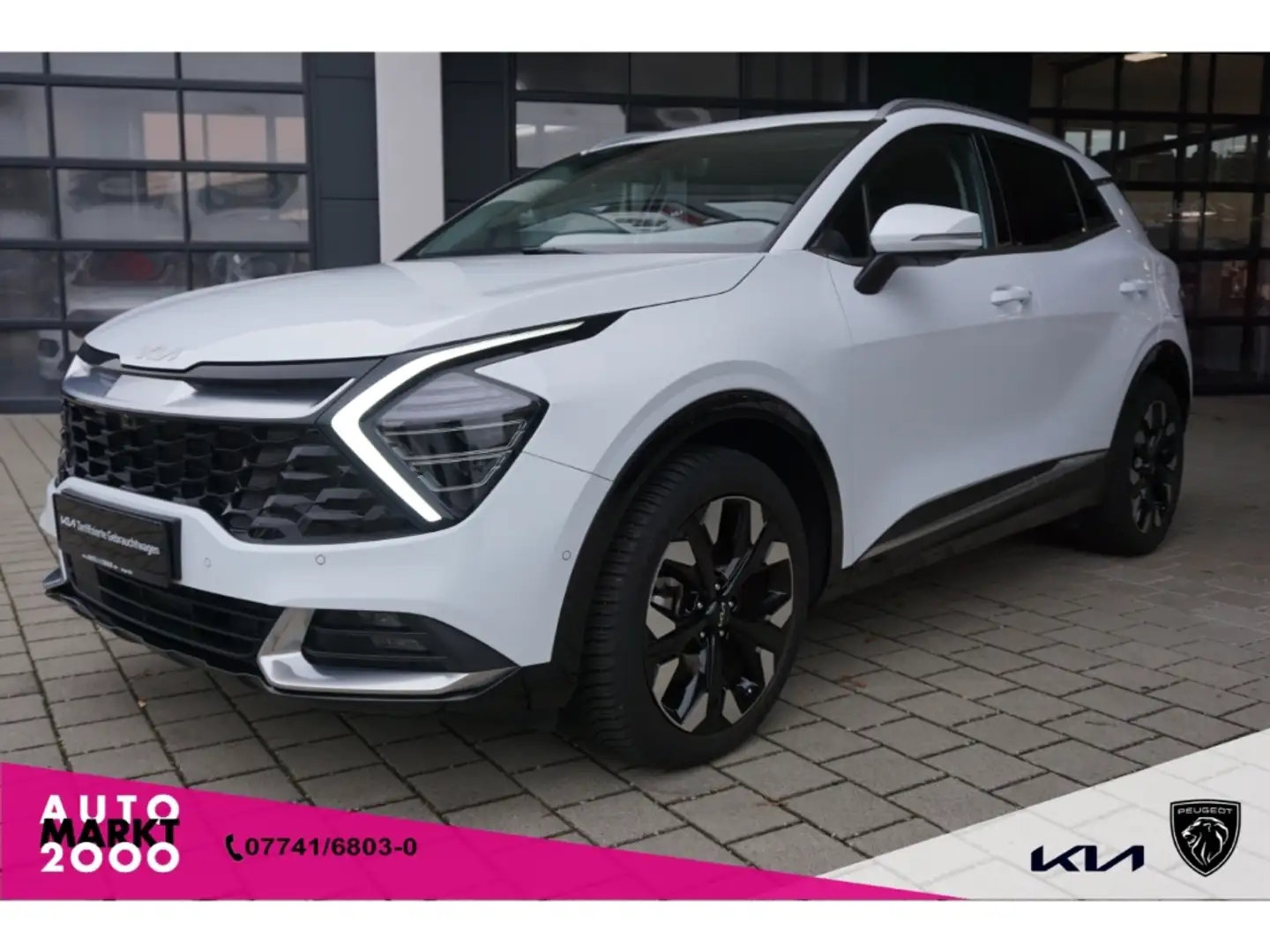 Kia Sportage 1.6 T-GDI PHEV AWD Spirit AHK Navi LED ACC Kamera Weiß - 1