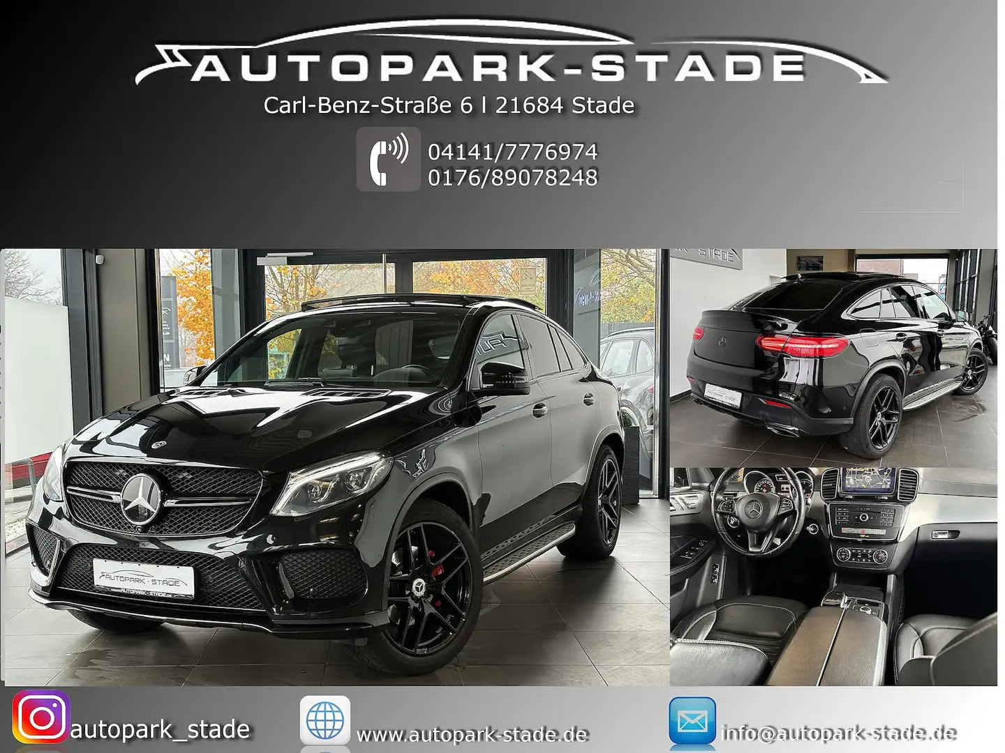 Mercedes-Benz GLE 350 d Coupé 4Matic AMG Night Pano Assist LED Schwarz - 1