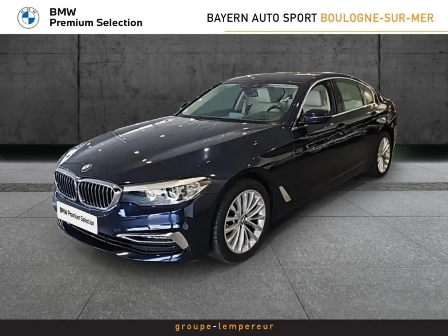 BMW 520 520dA 190ch Luxury Euro6d-T Bleu - 1