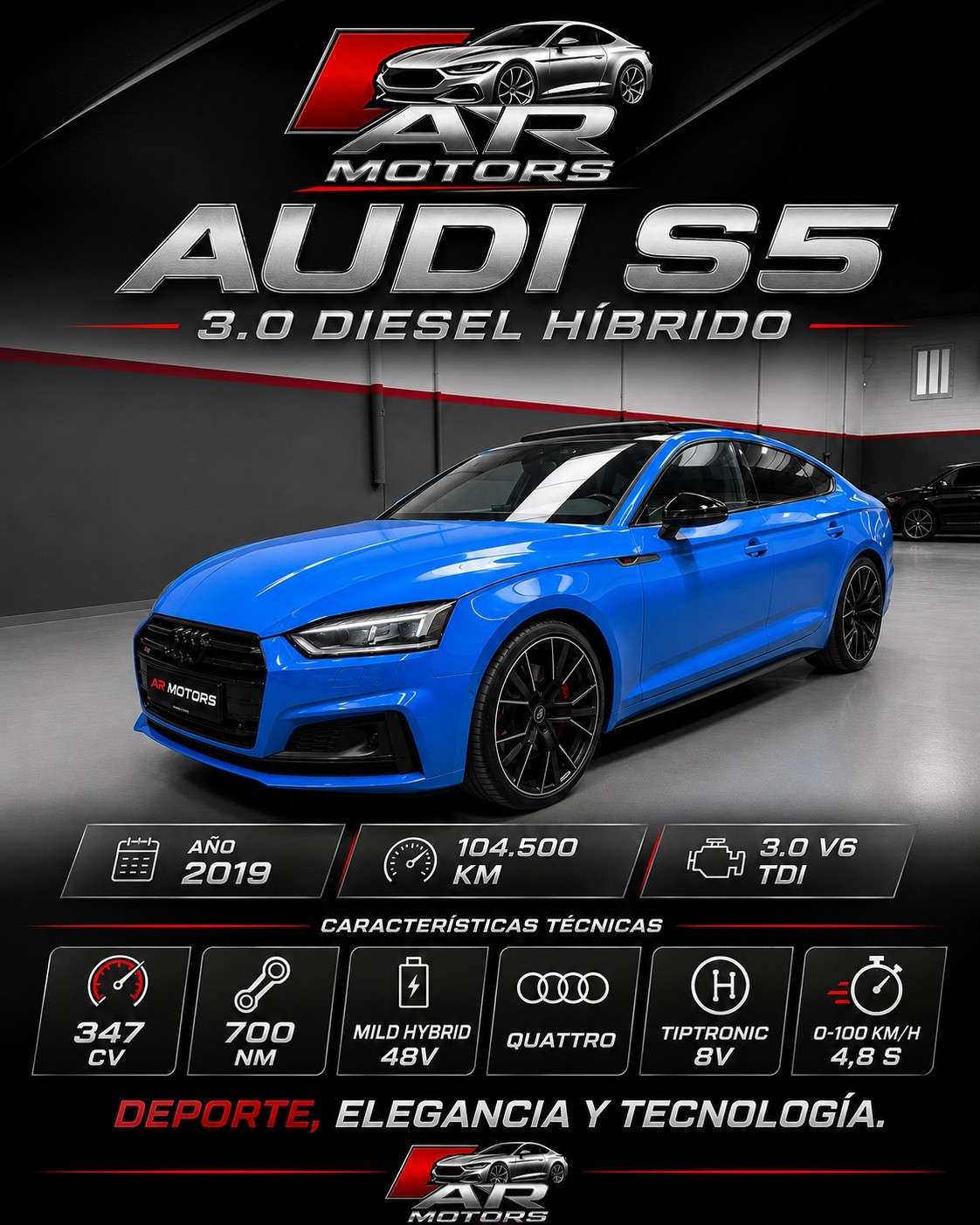 Audi A5 Sportback 3.0TDI Híbrido quattro Tiptronic 255kW - foto 1