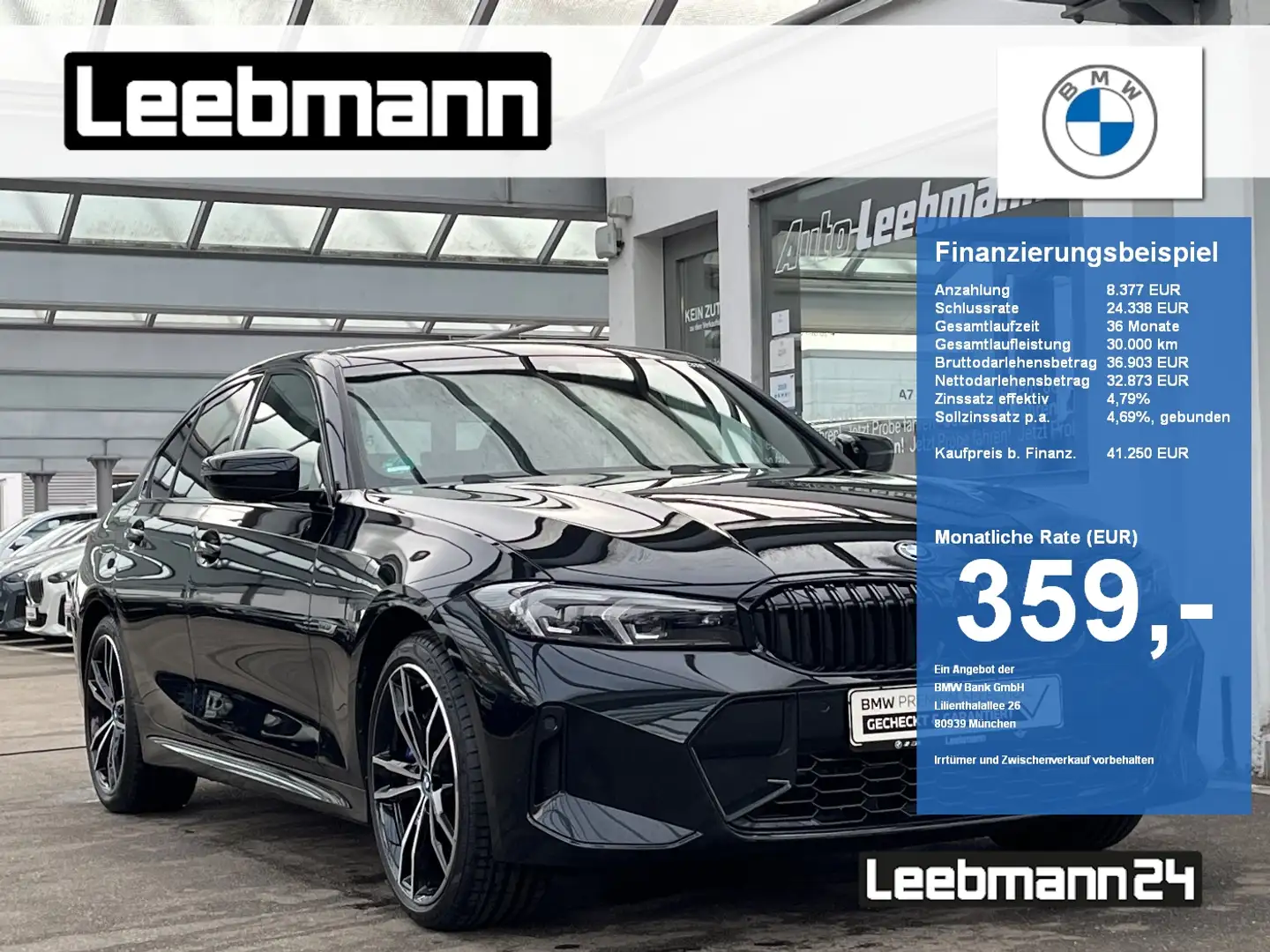 BMW 330 e xDrive Lim. M-Sport-Pro HK/GSD 2.J.GARANTIE Noir - 1
