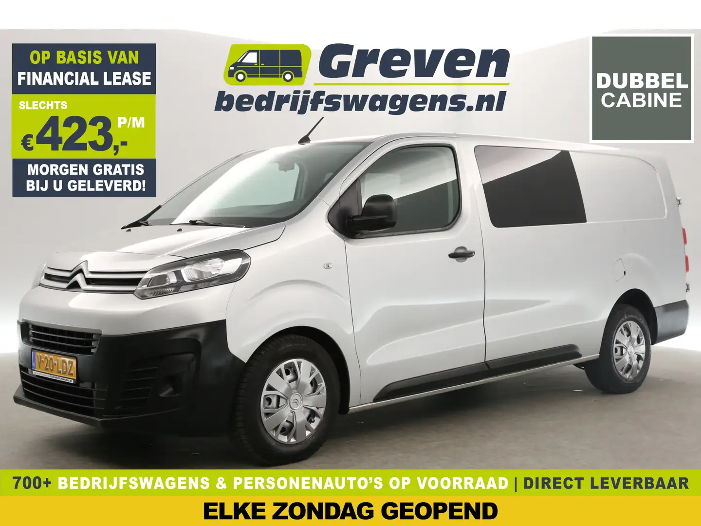 Citroen Jumpy 2.0 BlueHDI L3H1 Marge Dubbele Cabine 5 Persoons A Zilver - 1
