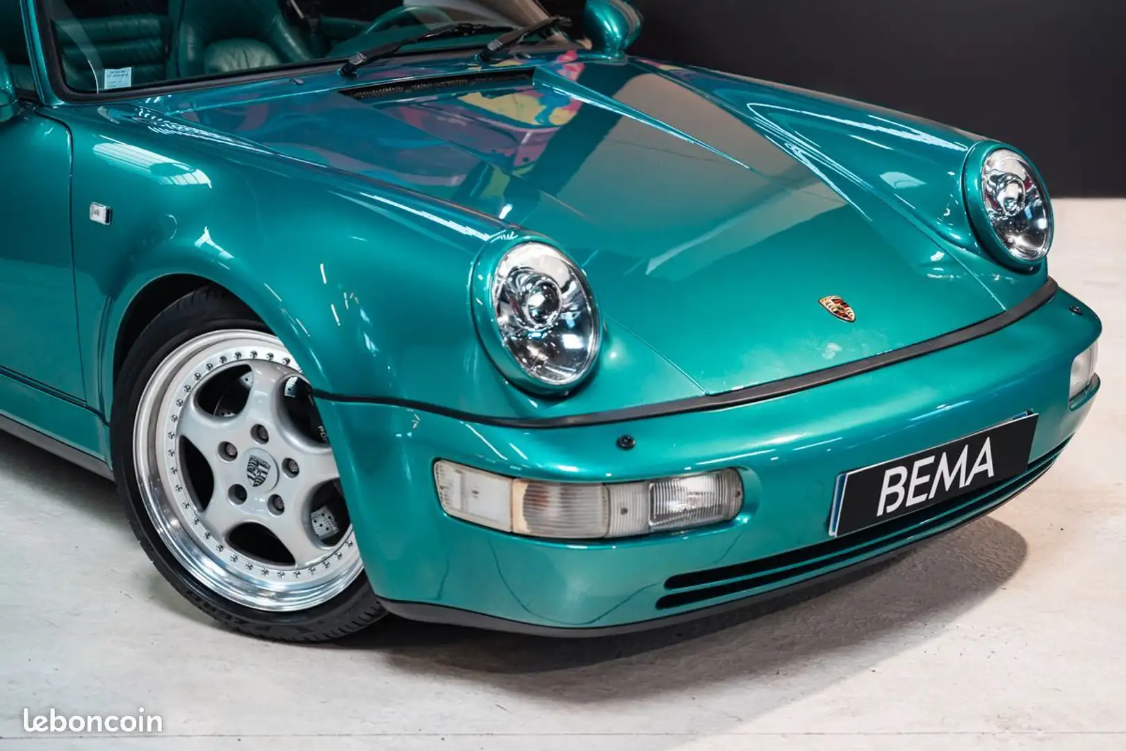 Porsche 964 964 Carrera 2 Cabriolet Turbo Look Usine (TLU) ou WTL | Matching Historique Complet Vert - 2