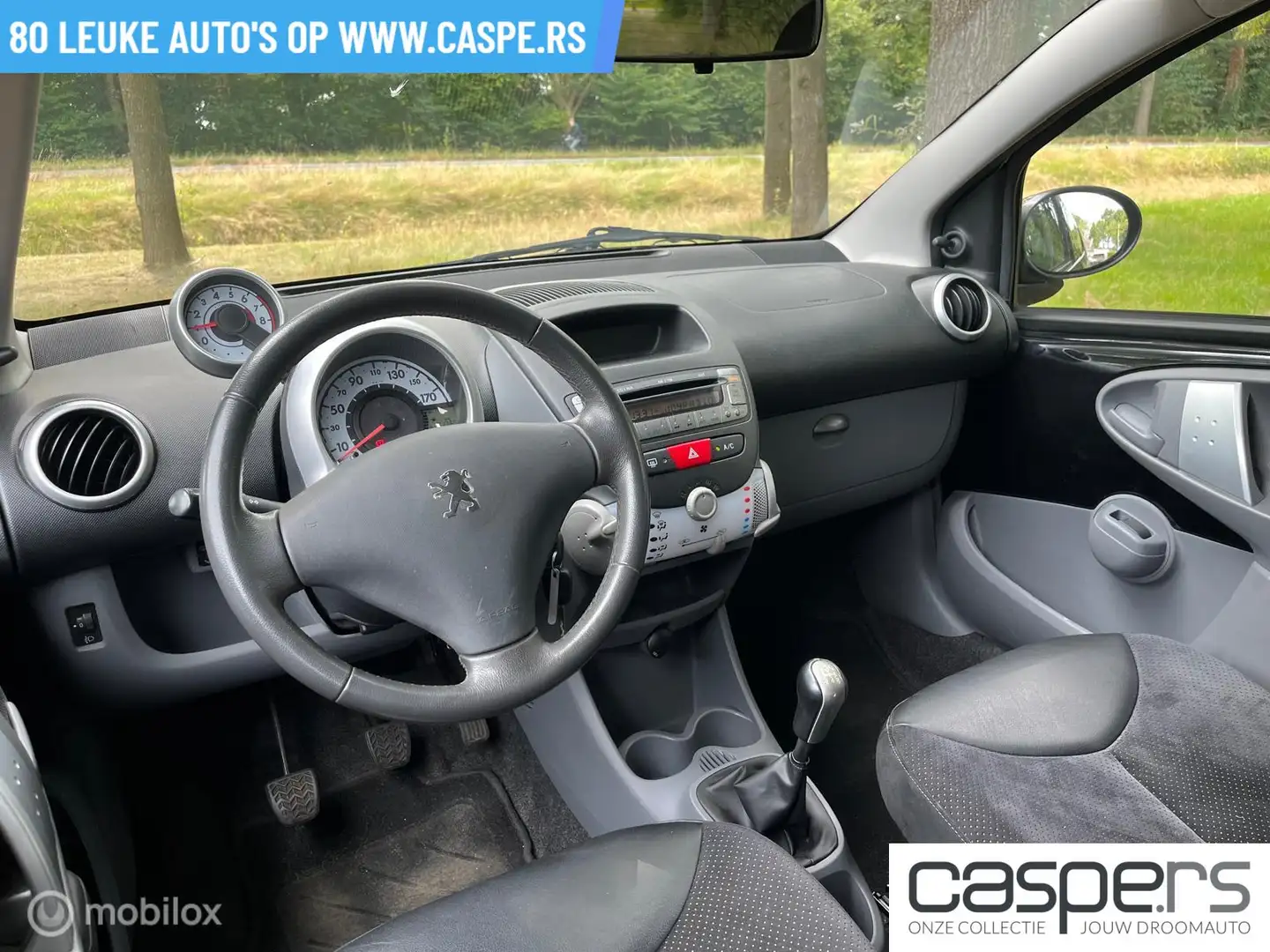 Peugeot 107 1.0-12V Black & Silver - AIRCO - 5D - APK 09/26 Schwarz - 2